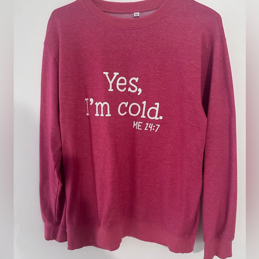 Red crew neck sweat shirt size medium
